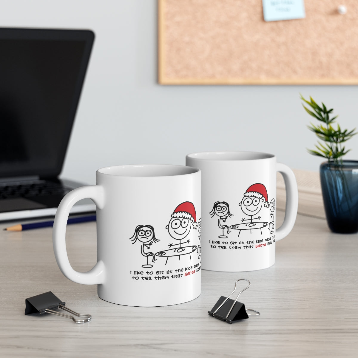 Sit At Kids Table Santa Mug