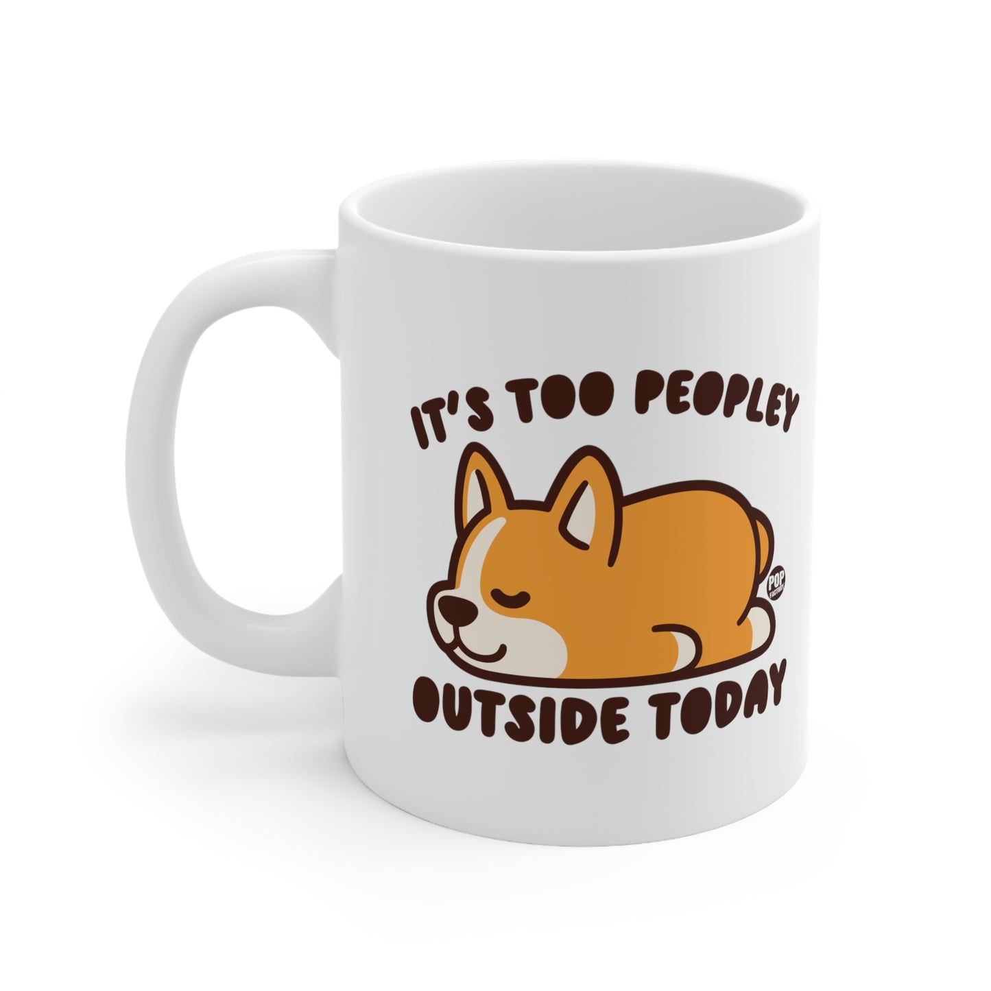 Too Peopley Outside Dog Mug