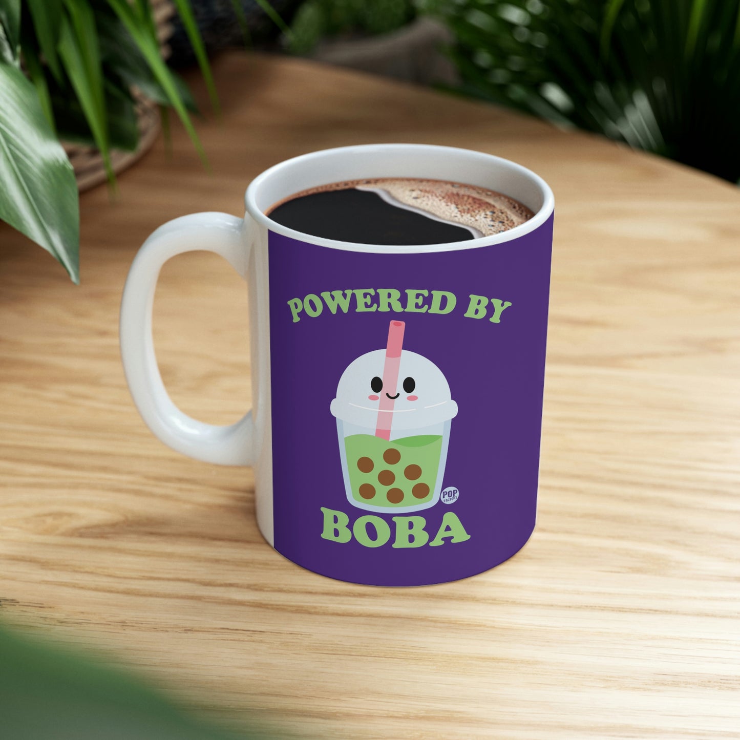 POWERED BY BOBA COFFEE MUG