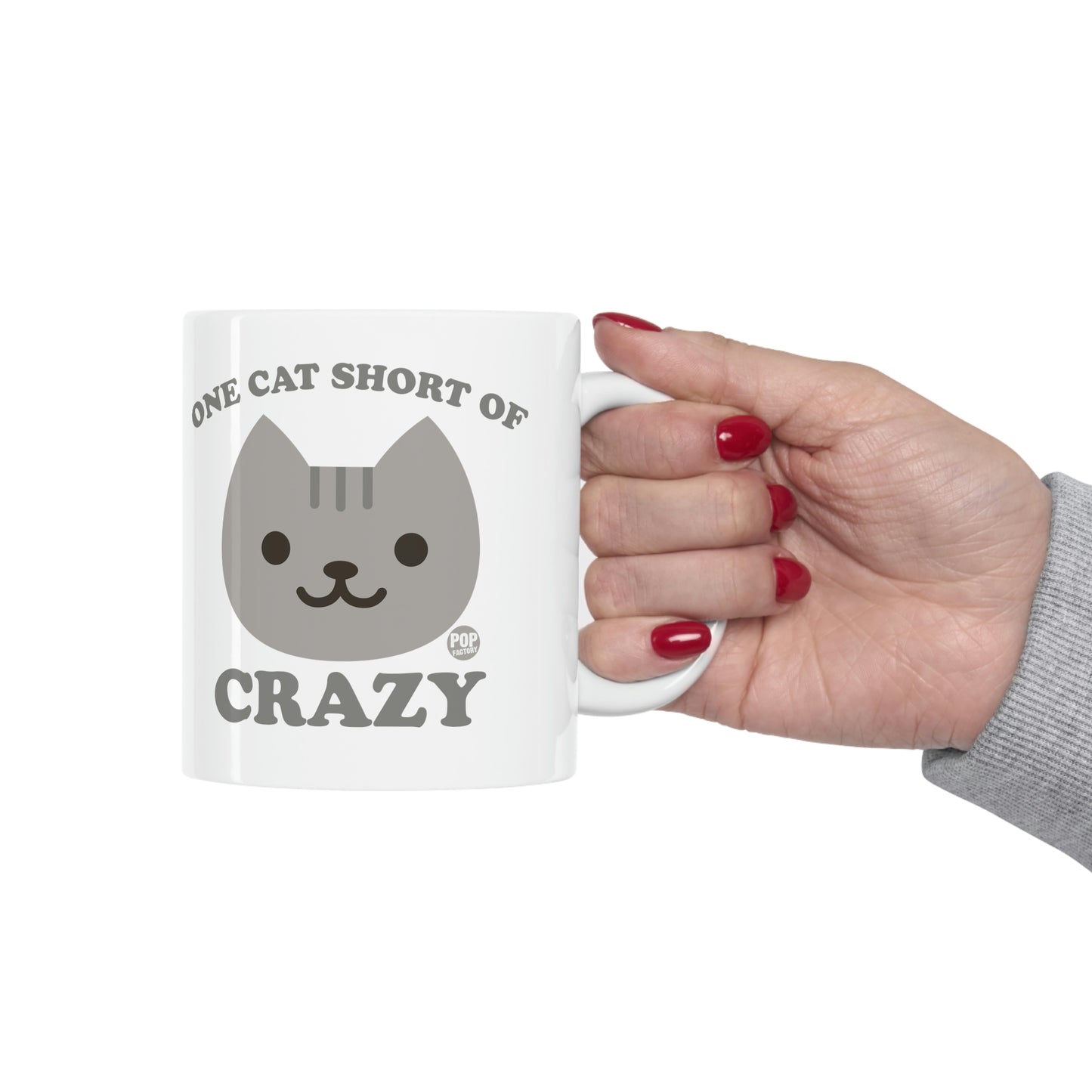 ONE CAT SHORT OF CRAZY COFFEE MUG