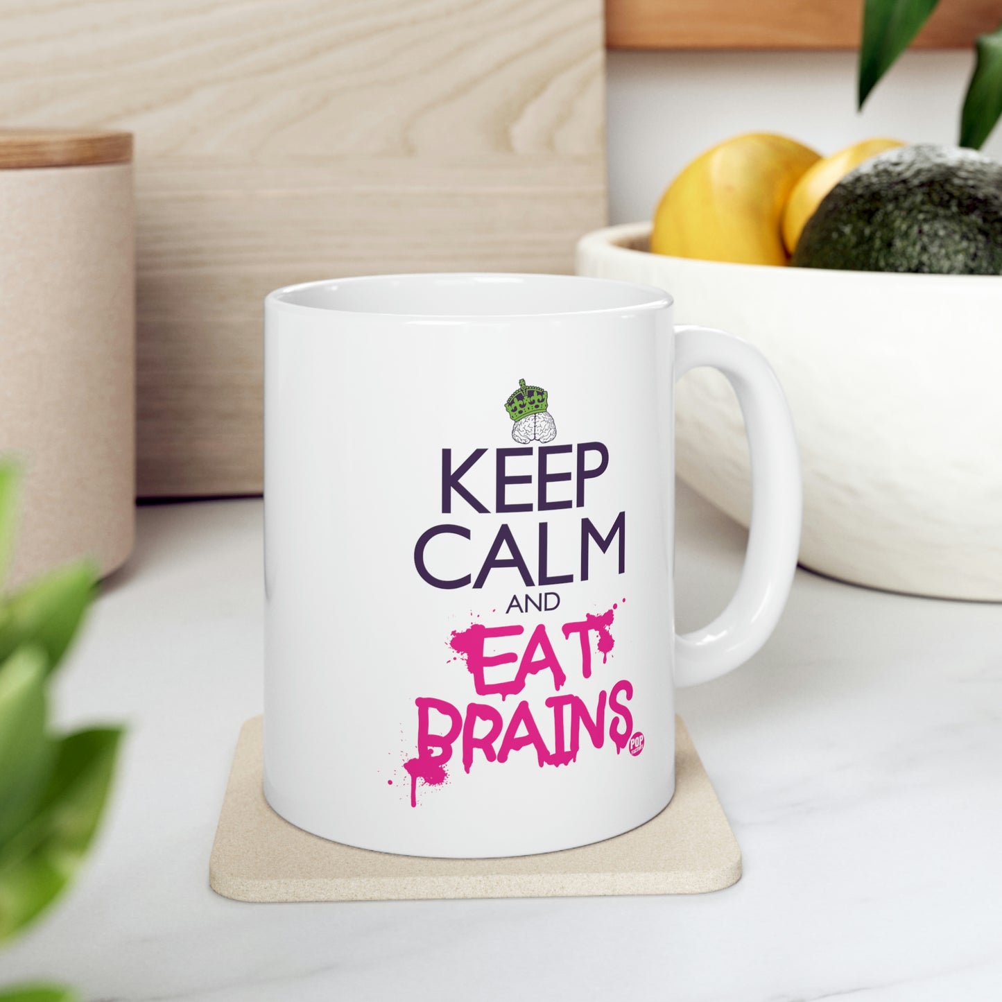 Keep Calm And Eat Brains Coffee Mug