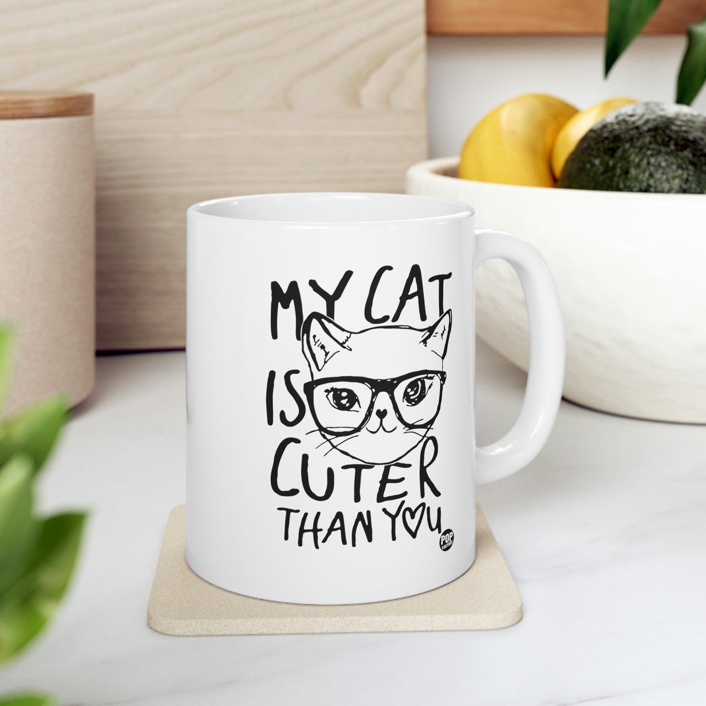 My Cat Is Cuter Than You Mug – Funny “My Cat Is Cuter Than You” Coffee Cup by Pop Factory® | Gift for Cat Parents & Humor Fans