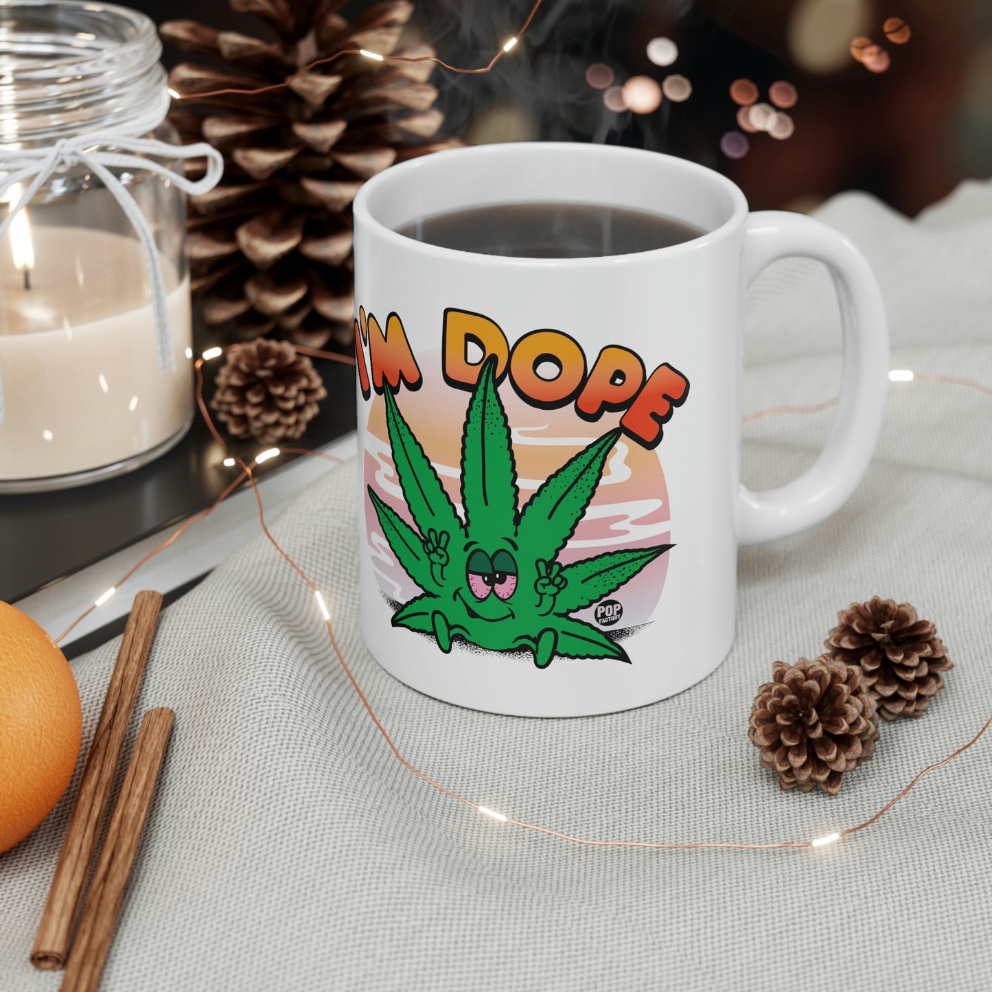 I'M DOPE POT LEAF COFFEE MUG