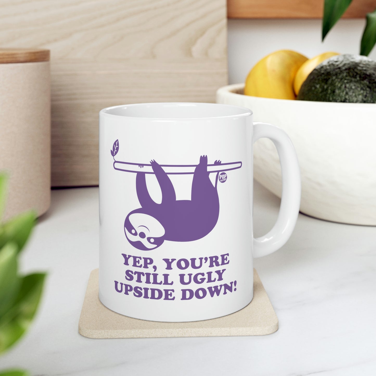 Still Ugly Upside Down Sloth Mug