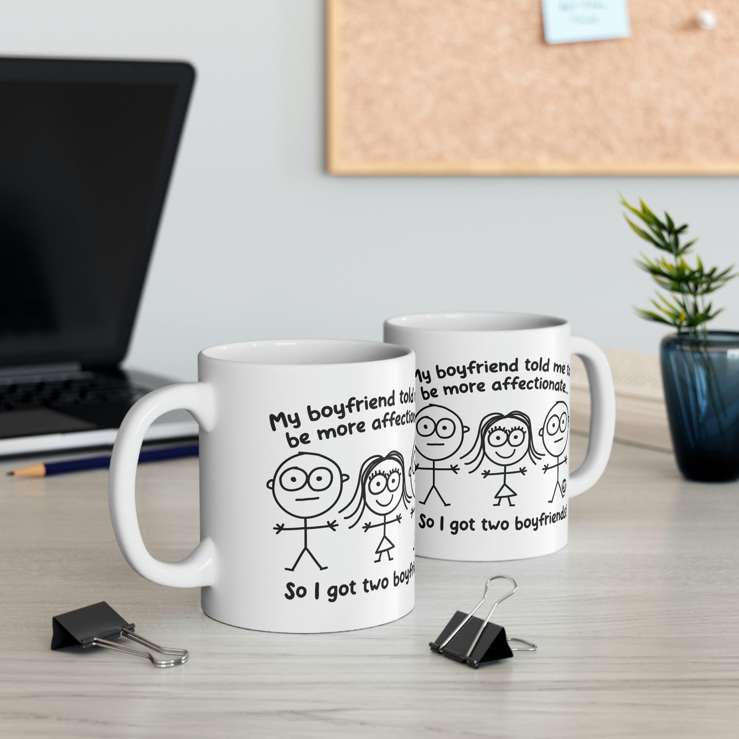 Two Boyfriends Girl Mug