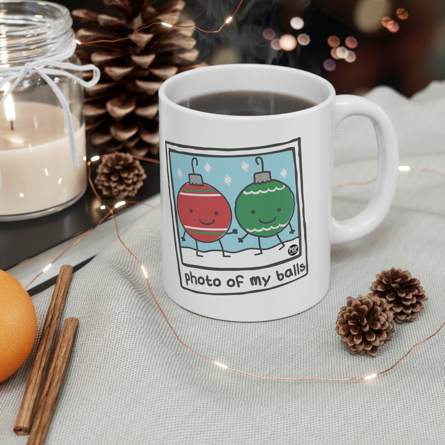 PHOTO OF MY BALLS XMAS COFFEE MUG*