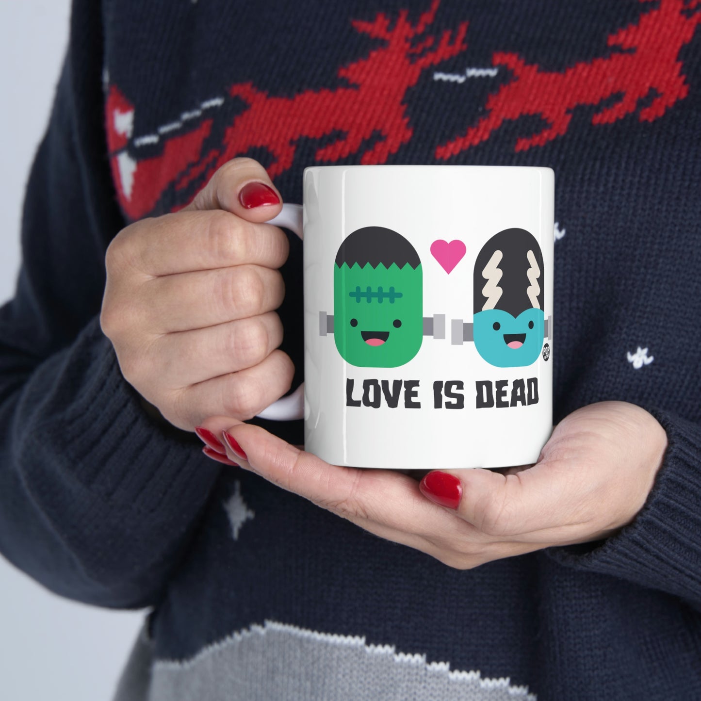 Love Is Dead Frankenstein Coffee Mug