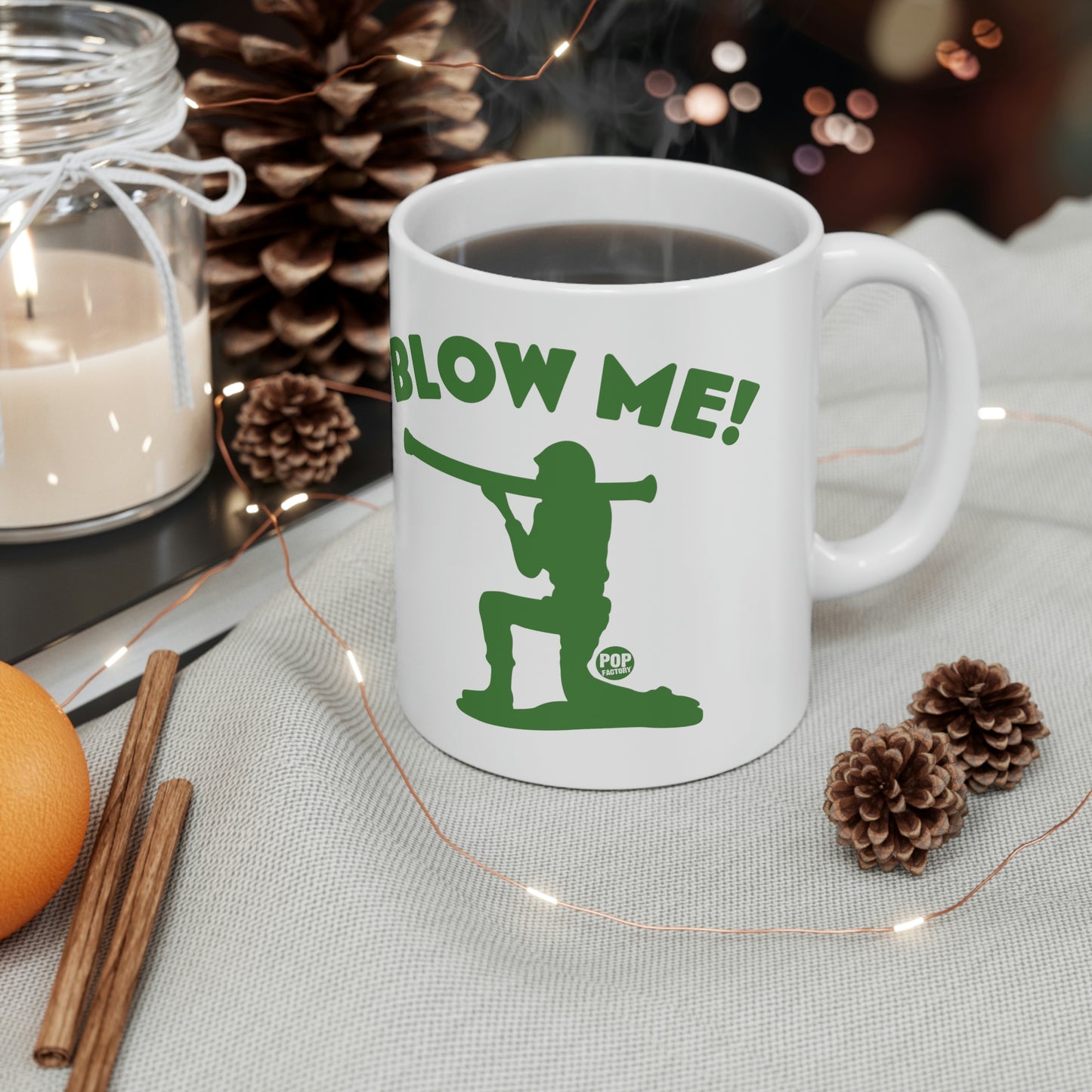 BLOW ME ARMY SOLDIER COFFEE MUG