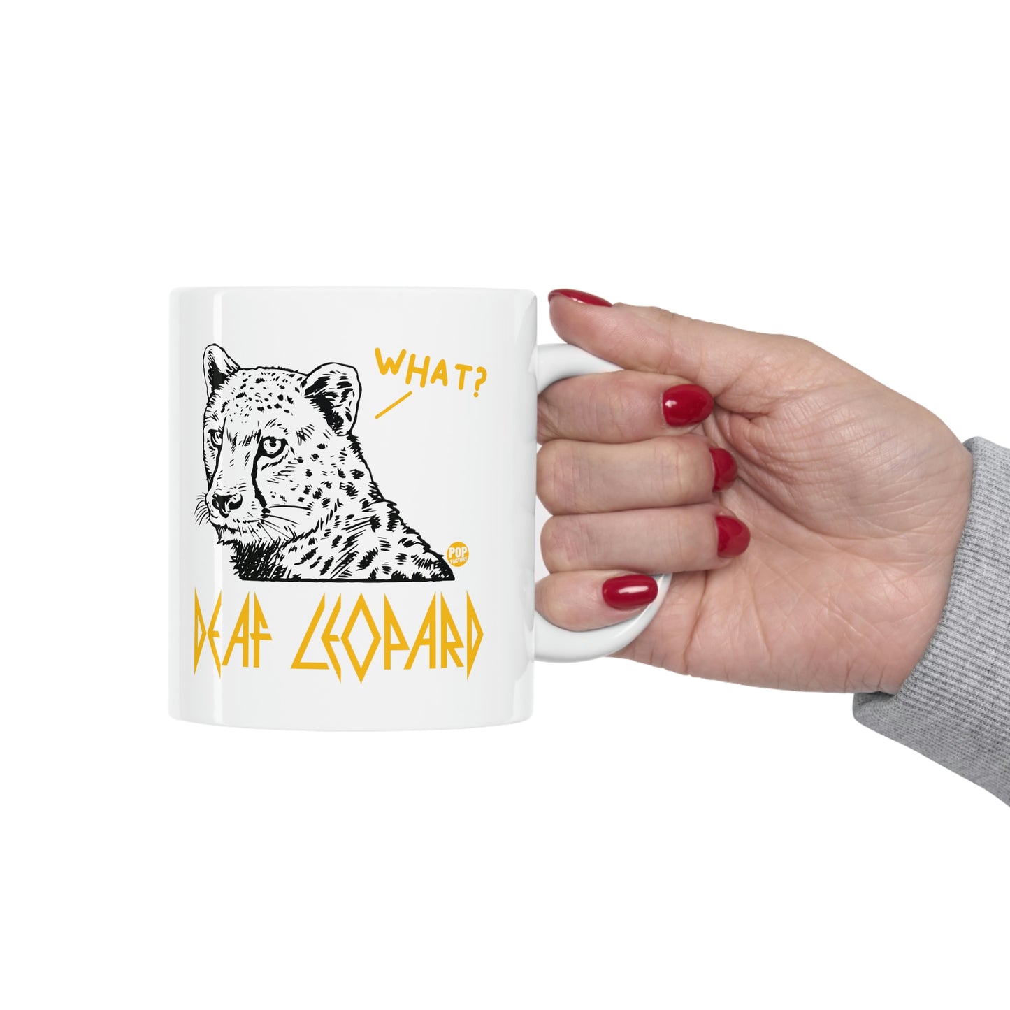 DEAF LEOPARD REALISTIC COFFEE MUG